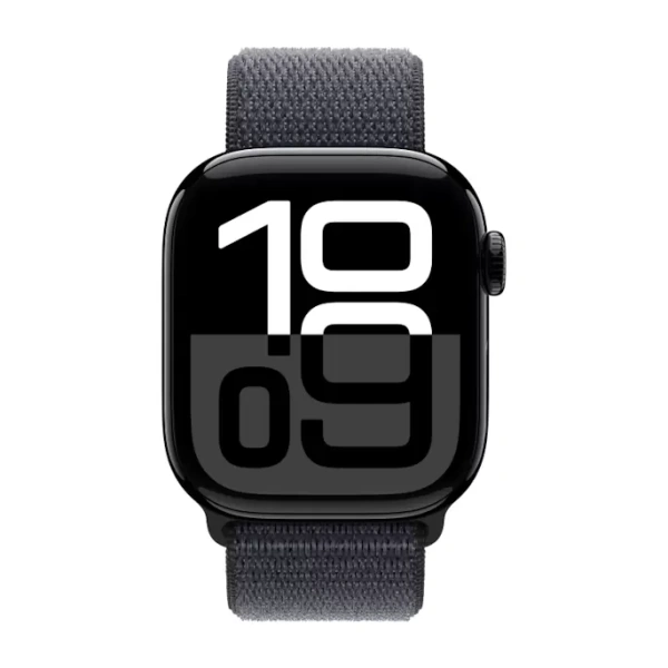 Apple Watch Series 10 46mm Aluminum Jet Black Case Ink Sport Loop